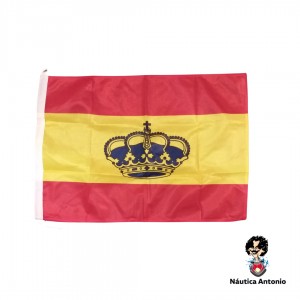 Bandera española con corona