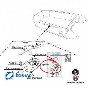 Zodiac Swivel Reclining Oar