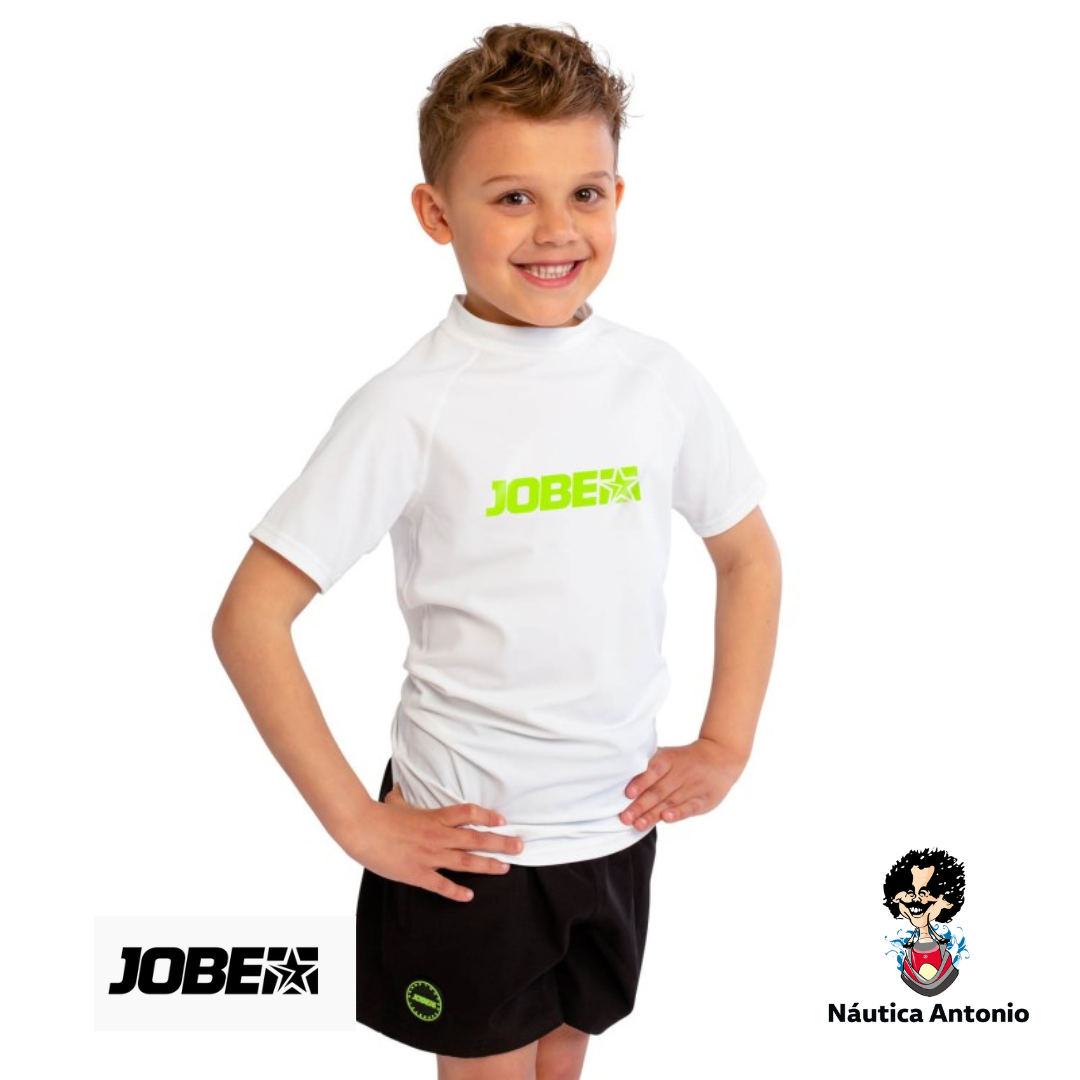 Jobe Kids Rash Guard Shortsleeve White