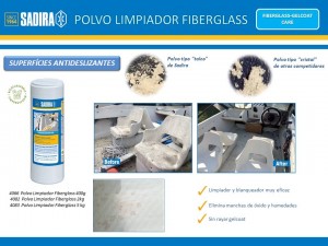 Polvo limpiador fiberglass